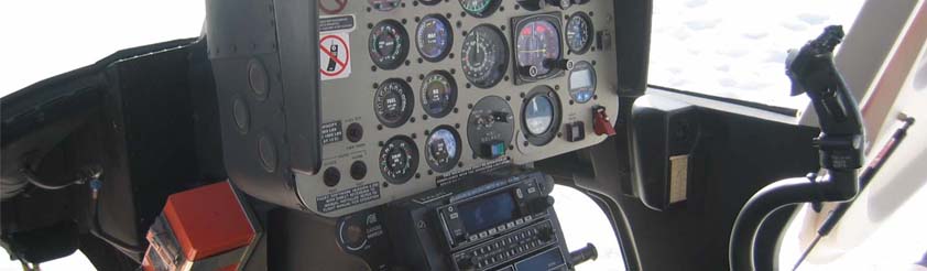 Helicopter Training Courses - Want to become a Pilot? Initiation Flights / First Flights - Picture: Helicopter Cockpit