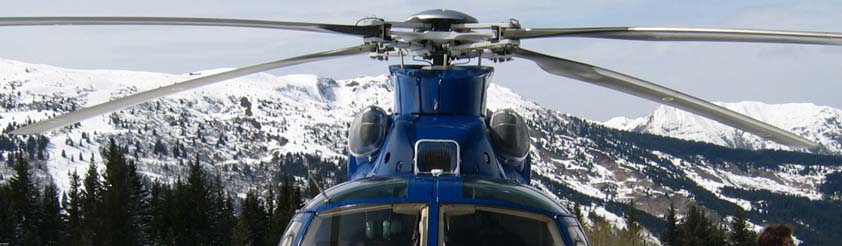 Single Engine Verses Twin Engine Helicopters - Picture: Eurocopter AS365 Dauphin Twin Engine Helicopter - Engine Air Intakes.